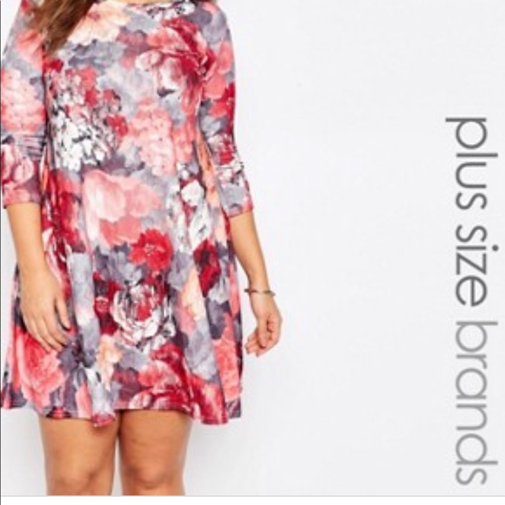 Pink floral dress